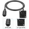 MEIRIYFA 83CM D-Type DIN 6 PIN MIDI Audio Signal Cable