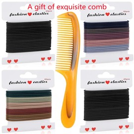 Aigee - 80 gomas elásticas para el pelo, de goma de alta elasticidad, sin lazos metálicos para el pelo, sin daños en el cabello, banda elástica para el cabello de 1,58 pulgadas de diámetro o 2,5 mm, apto para cabello medio (juego de valor en negro cada 4