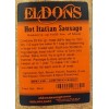 Eldons Hot Italian Fresh Sausage Seasoning Seasons 25 lbs. of