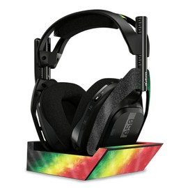 MightySkins Glossy Glitter Skin Compatible with Astro A50 Wireless Headphones + Base Station (Gen 4) - Rasta Rainbow | Protective, Durable High-Gloss Glitter Finish | Easy to Apply | Made in The USA