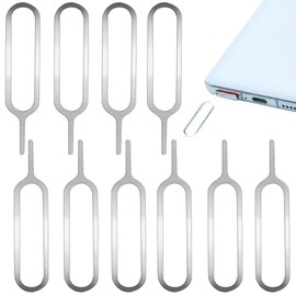 SIM Card Release Pin Set of 10 SIM Release SIM Card Slots Pull Out Pins Easy Operation Unbreakable Durable Small Lightweight Easy Carry Replacement Parts Accessories Compatible with Most Smartphones