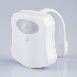 Automatic Motion Sensor Toilet Night Light, Modern Elegant Design With Relaxing 8-Color LED Light, For Gift, Party, Housewarming, Graduation, Wedding, Retirement, Potty Training