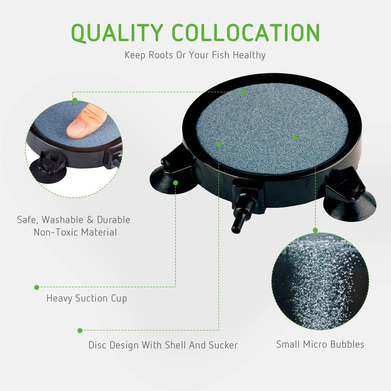 VIVOSUN 4 Inch Air Stone Disc with Shell and Sucker