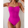 Aidonger One Piece Swimsuit for Women Ruched Tummy Control Bathing