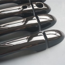 ZiWen Gloss Black Carbon Fiber Sport Door Handle Cover Trim for Jeep Cherokee 2014-2023 Compass 2018-2024 (Gloss Black)