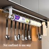 Multifunctional Kitchen Storage Rack, No-Drill Adhesive Wall Mounted Utensil &
