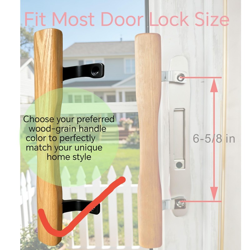 Sliding Door Wood Pull, Easy Installation,6-5/8 in, Single