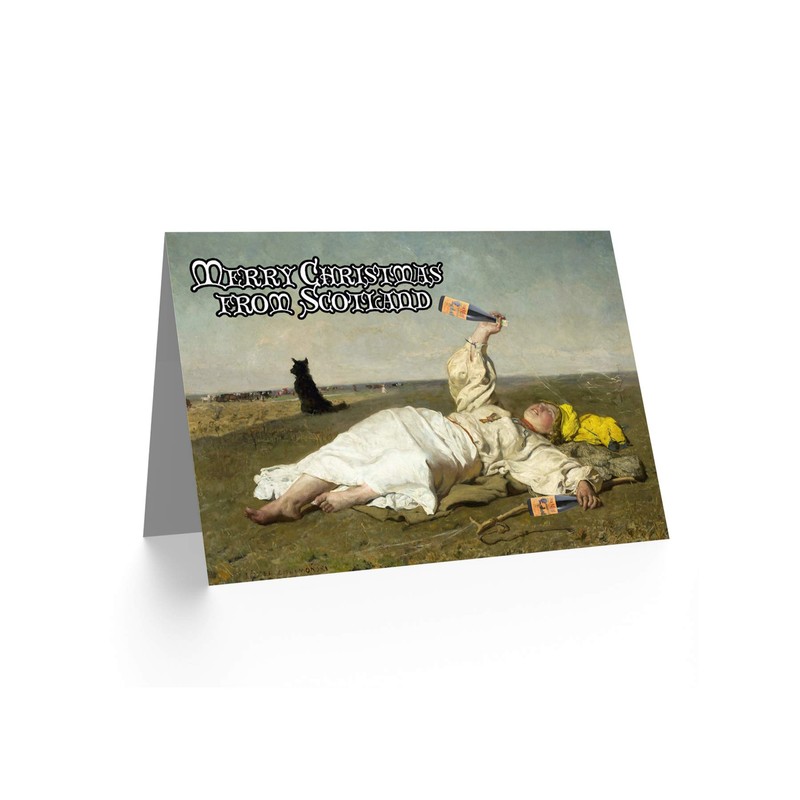 CARD ALTERNATIVE CHRISTMAS XMAS CHELMONSKI DRUNK SCOTS