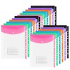 18 PCS Plastic Wallets A4 Punched Pockets Plastic Envelope File