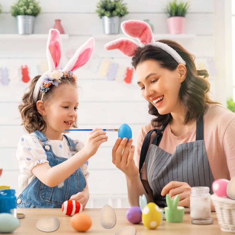 Egg Painting Set - 12 Wooden Eggs to Paint with