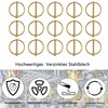 Pack of 15 Folding Cotter Pins, Folding Pins with Ring,