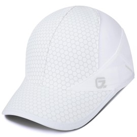 GADIEMKENSD Stretch Sport Hat with Soft Brim Quick Dry Lightweight Breathable Running Cap for Outdoor Activities, Soft brim, white