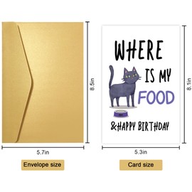 Obbyidk Funny Cat Birthday Card, Hilarious Bday Card for Cat Lover, Humorous Birthday Card for Cat Mom or Cat Dad, Cat Birthday Card for Son Nephew Daughter
