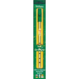 Waltons Irish Music Irish Tin Whistle Brass Whistle in D with Six-Language Instruction 000634121
