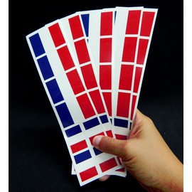 40 Removable Stickers: French Flag, France Party Favors, Decals
