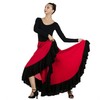 Danzcue Falda de flamenco de círculo completo, Rojo, SA