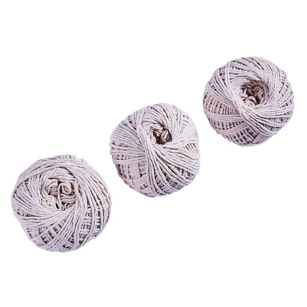 Amtech U5250 Ball of String for Craft, Home, Garden and Gift Wrap, White, 3 Pieces of 45 metre