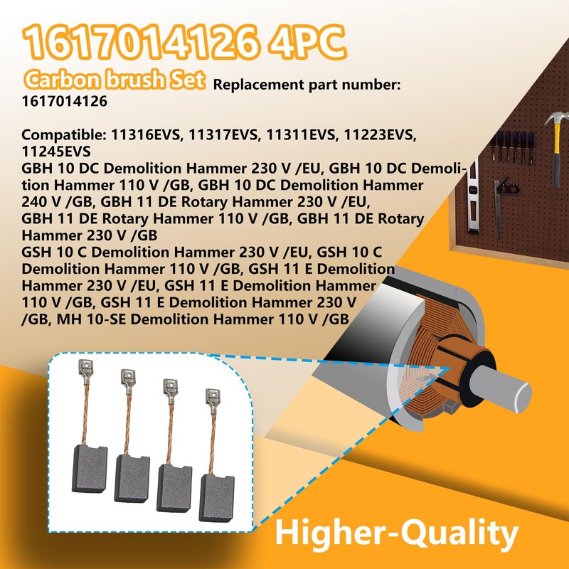 1617014126 0611316739 Carbon Brush Replacement for Bosch 11316EVS 11317EVS 11311EVS