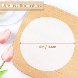 200 Pcs Round Burger Patty Paper Non Stick Parchment Paper Unbleached Parchment Paper Sandwich Separators Wrapping Paper for Cookies, Separating Small Burger Patty & Other Foods (White, 6In)