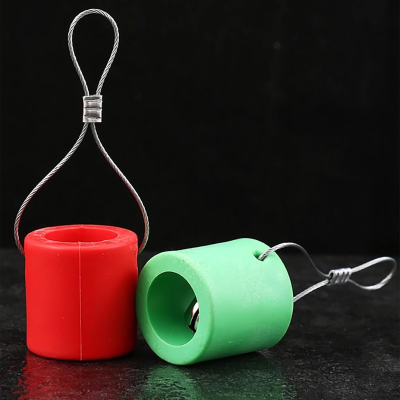 1Pc Green Silicone Slingshots Targets with Bells Outdoor Slingshots Training