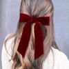 LERTREE 3Pcs Velvet Big Bow Hair Clips French Style Soild