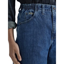 Lee womens Relaxed-fit Side Elastic Tapered-leg jeans, Pepper Stone, 14 US