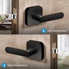 ULTRALOQ Passage Lever Door Handle, Reversible Black Front Door Handle