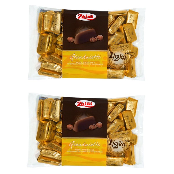 Zaini: Gianduiotti Chocolate - 500g 17.64 oz - Pack of 2 [ Italian Import ]