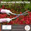 Vgo... 1-Pair Premium Genuine Goat Leather Extra-Long Cuff Thornproof Gardening