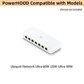 PowerHOOD 54V AC/DC Adapter Compatible with Ubiquiti Network Ultra 60W USW-Ultra-60W Compact 8-Port Layer 2 GbE PoE Switch 54VDC 1.1A 59.4W Power Supply Cord Cable Battery Charger Cable PSU Mains