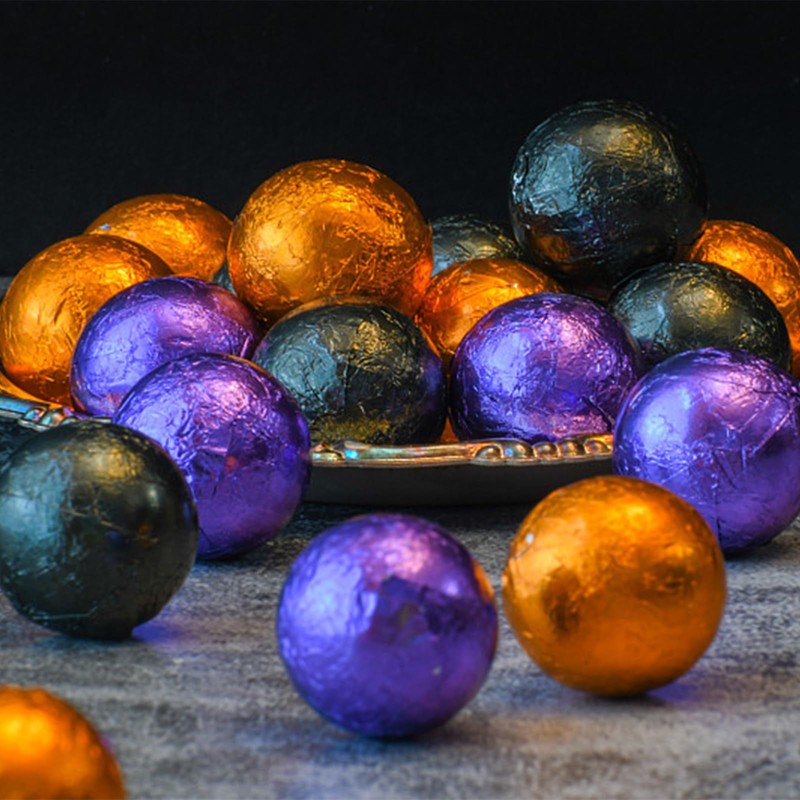 Copzievkae 100PCS Foil Wrappers, 4x4 Inch, Orange for Chocolate Bars