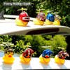 wonuu Pato de goma de juguete para coche, adornos de