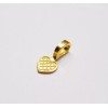 20 Medium Gold Plated Heart Glue on Bails for Pendants,