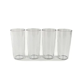 Tupperware Clear Collection Tumbler Transparent Drinking Cups (4)