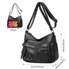 WITERY Crossboby Bag for Women - Soft PU Leather Multi-Pocket