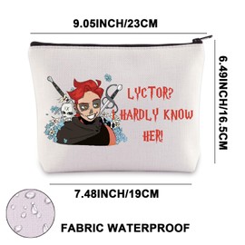 Gideon Makeup Bag Gideon Fans Gifts Houses of Gideon Gifts Gideon and Harrow Gifts TLT Inspired Zipper Bag (I Hardly Know UK)