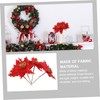 Kisangel 4pcs Artificial Poinsettia Christmas Flowers Xmas Tree Decorations Red