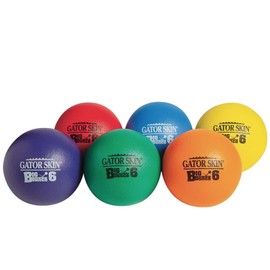 S&S Worldwide Gator Skin® Big Bounce Ball Set, 6” Diameter, Durable Foam Core, Set of 6 Balls