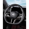 West Llama Flat Bottom Car Steering Wheel Cover,D-Shaped Carbon Fiber