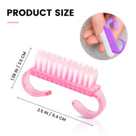 25 Pcs Handle Grip Nail Brush, Fingernail Scrub Cleaning Brushes for Nails and Toes, Hand & Foot Nail Cleaner, Pedicure Manicure Brush for Women, Men, Kids – Multicolor