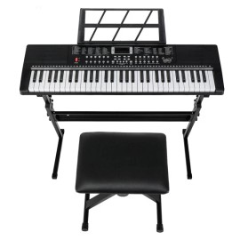 Unbranded Glarry GEP-110 61 Key Keyboard w/ Piano Stand Piano Bench Built In Speakers NEW