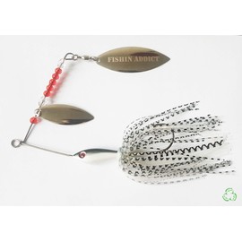FISHIN ADDICT Spinnerbait Salt N Pepper fishing lure 16g