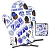 Sorority Paraphernalia Zeta Oven Mitts - 3-Piece Kitchen Accessory Set,
