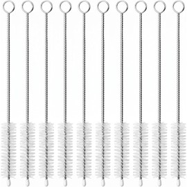10pcs Limpia popotes,Cepillo para Lavar,popotes de Acero Inoxidable,Cepillo de Nylon Suave No Daña Utensilios, Reutilizable,Limpieza Diversas Tapas de Botellas,Frascos,Termos,biberones
