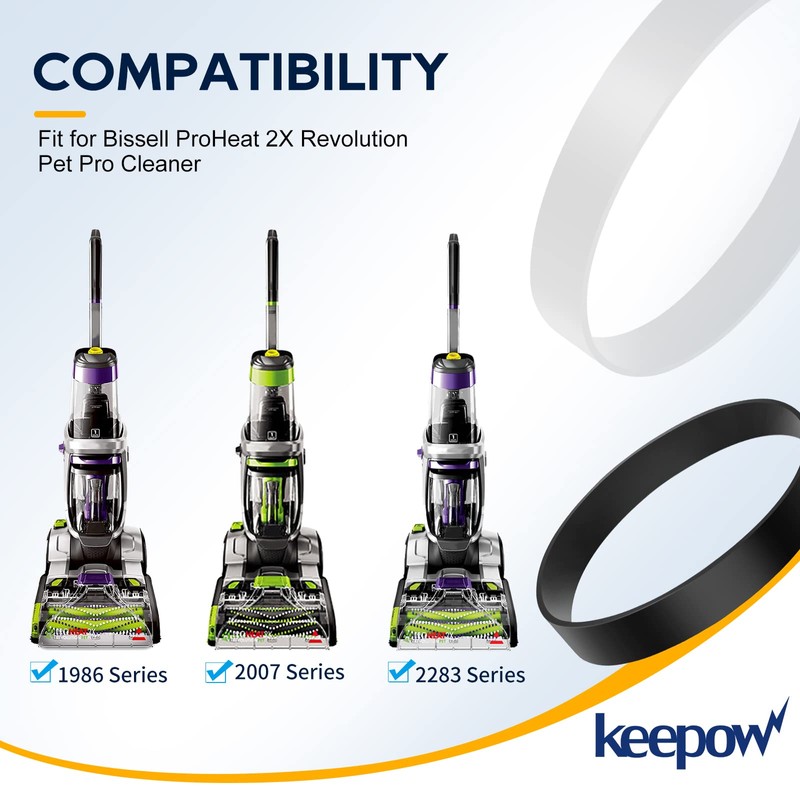 KEEPOW Replacement Belt Set Compatible with Bissell ProHeat 2X Revolution