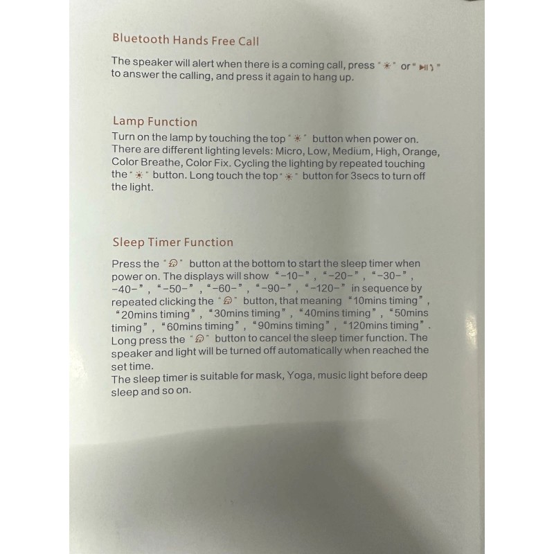 Marrado Wireless Bluetooth Speaker LED Touch Night Light Alarm Clock