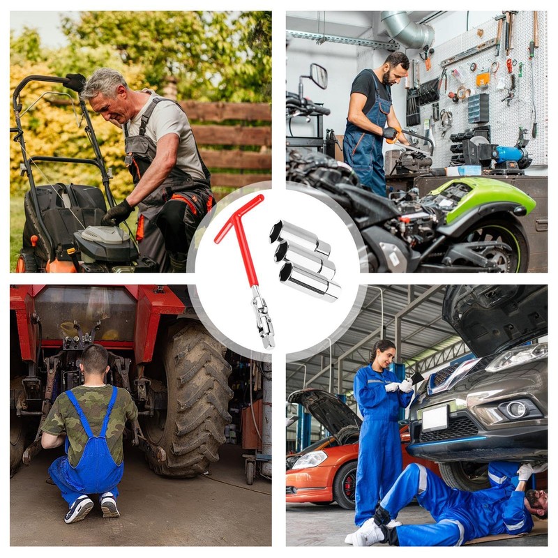 T Handle Spark Plug Wrench - Auto Socket Wrench Removal