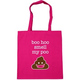 Hippowarehouse Boo hoo smell my poo Tote Shopping Gym Beach Bag 42cm x38cm, 10 litres