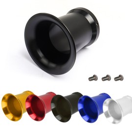 50mm CNC Carburetor Air Filter Trumpet Velocity Stack Funnel Fit for PE VM 21mm 24mm 26mm 28mm 30mm, Carb Intake Wind Horn Cup Compatible with Honda Yamaha Kawasaki ATV Dirt Bike,Black