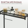 MAHANCRIS Bakers Rack with Storage, Microwave Stand with Paper Holder,